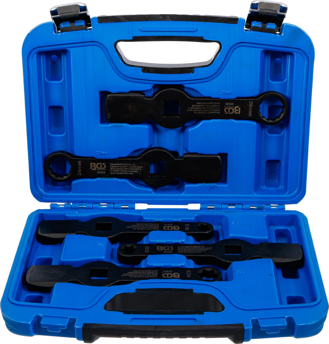 BGS 35310 | Schlag-Ringschlüssel-Satz | Zwölfkant/E-Profil (für Torx) | 5-tlg.