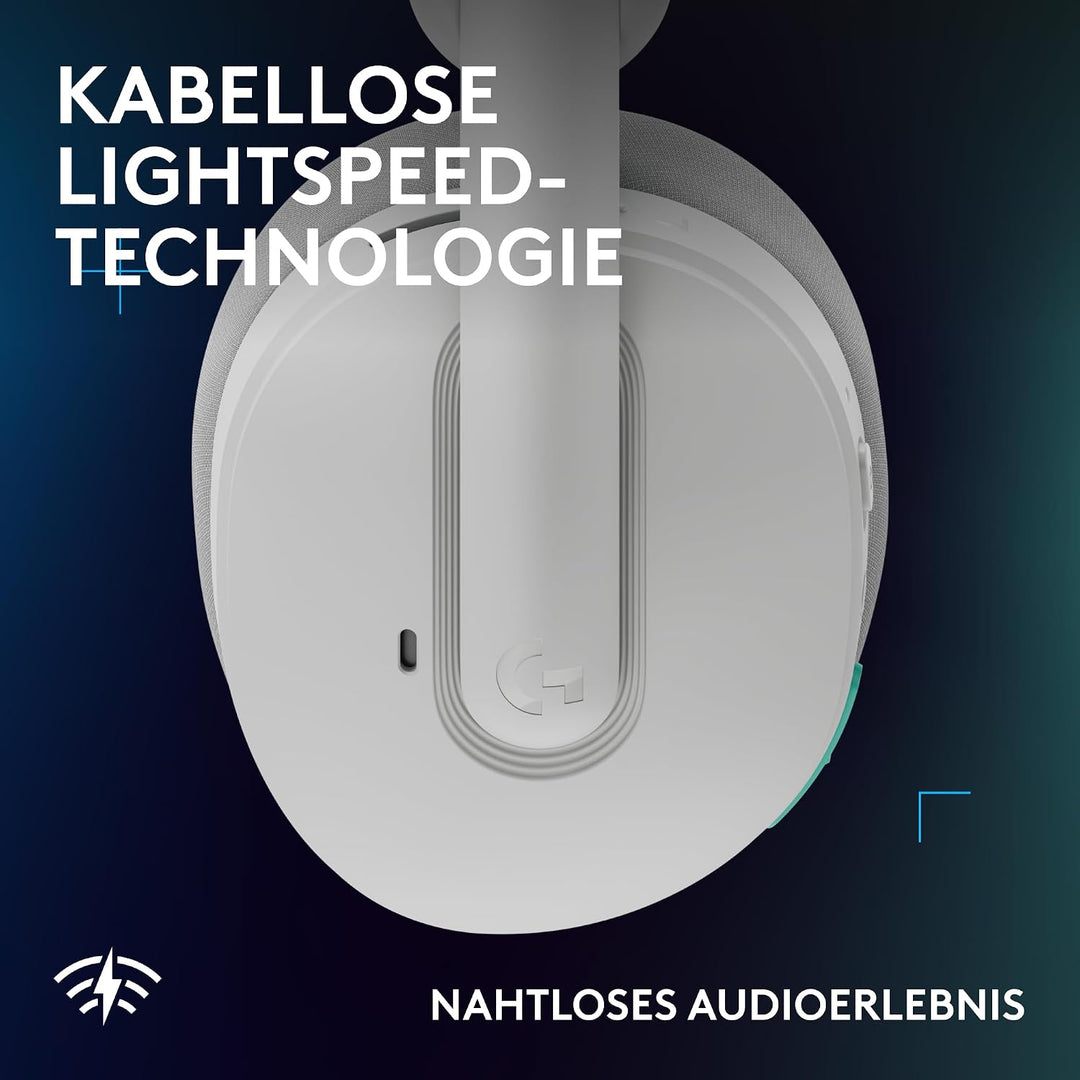 Logitech G G325 LIGHTSPEED Wireless Bluetooth Gaming-Headset Headset G325 | +24 Stunden-Akku Weiss,