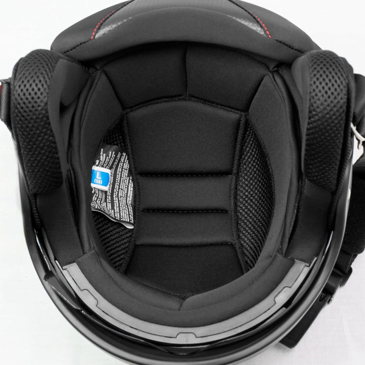 Motorradhelm Motorrad Roller Jet Helm Innensonnenblende Viser SonicMoto 57-58 cm ( M) Matt Grün, 57-