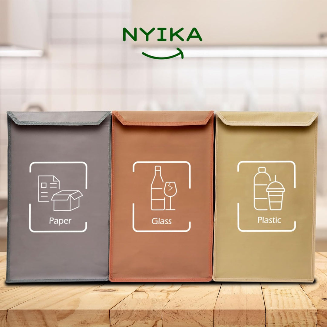 NYIKA Recycling System - Altglas Sammelbehälter - Pfandflaschen Aufbewahrung - Leergut Sammelbehälte