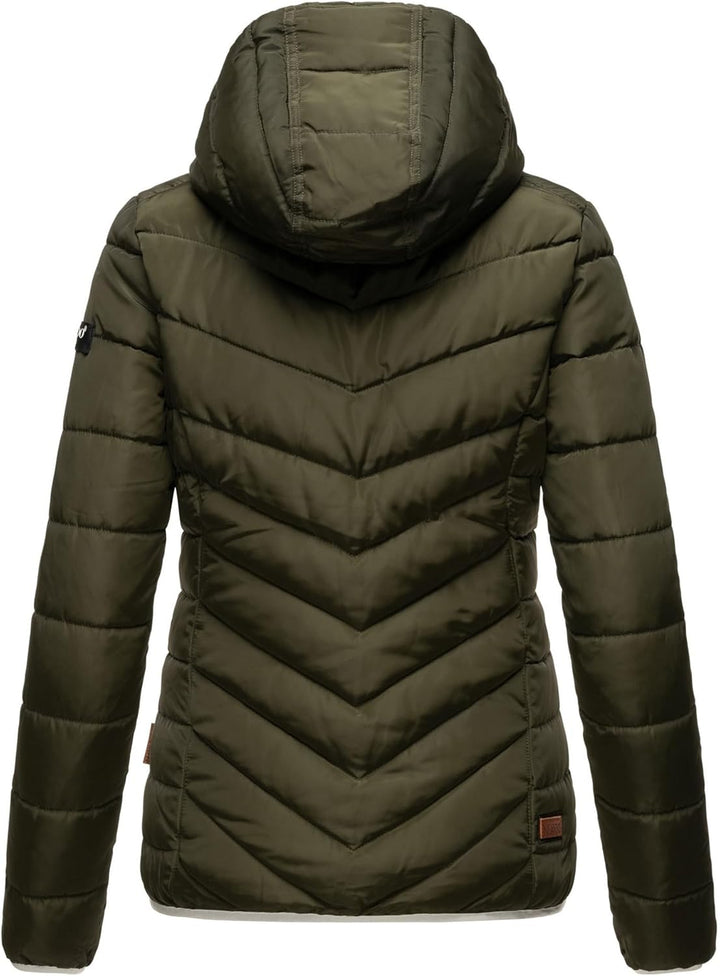 Navahoo Damen Jacke Steppjacke Übergangsjacke gesteppt Stepp Herbst B675 XS Olive, XS Olive