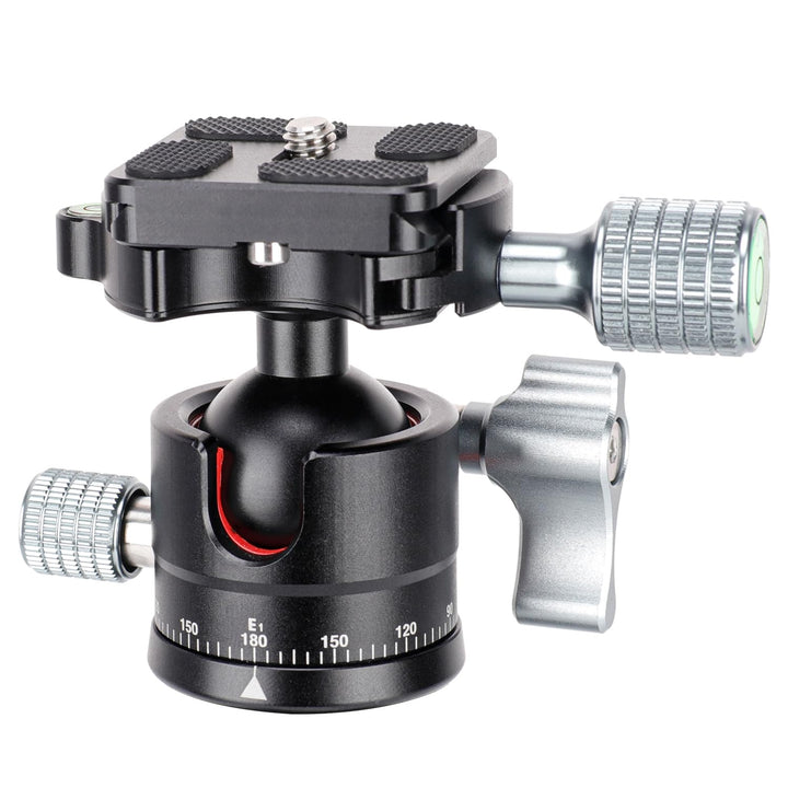 Koolehaoda Low Profile Kugelkopf,Panorama Stativkopf 360° drehbar mit 1/4" Schraube Schnellwechselpl