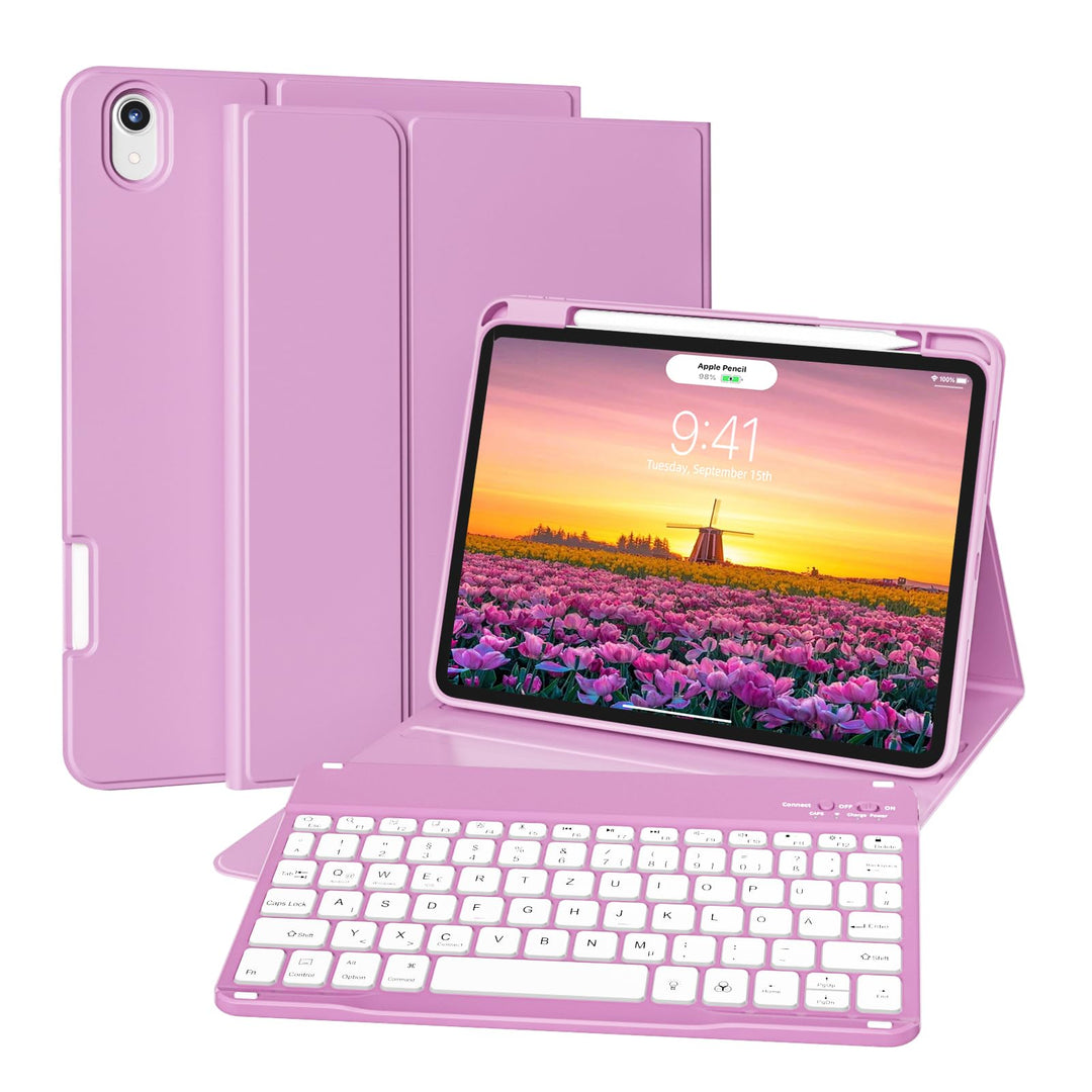 Tastatur Hülle für iPad Air 11 Zoll M3/M2 (2025/2024), iPad Air 5./4. Generation 2022/2020 10,9 Zoll
