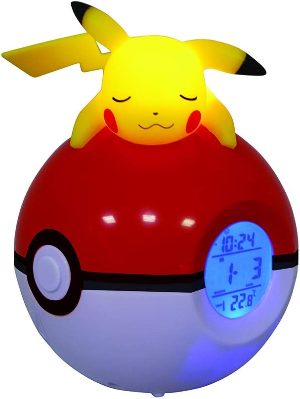 Teknofun - Pokemon Pikachu Light Up FM Alarm Clock - Radio Wecker (ca 16cm) - 811354 Pikachu Pokemon