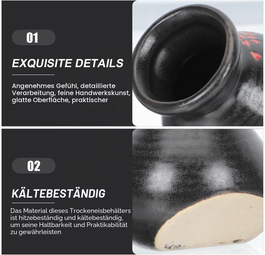 PRETYZOOM Trockeneis-Keramikbecher Für Sashimi-Dekoration 12X6X6Cm Hitzebeständig Kältebeständig Kre