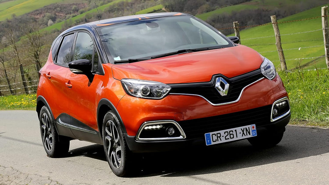 Fussmatten Captur I 2013-2019, passgenau, Absatzschoner aus verstärktem Gummi und Befestigungsknöpfe