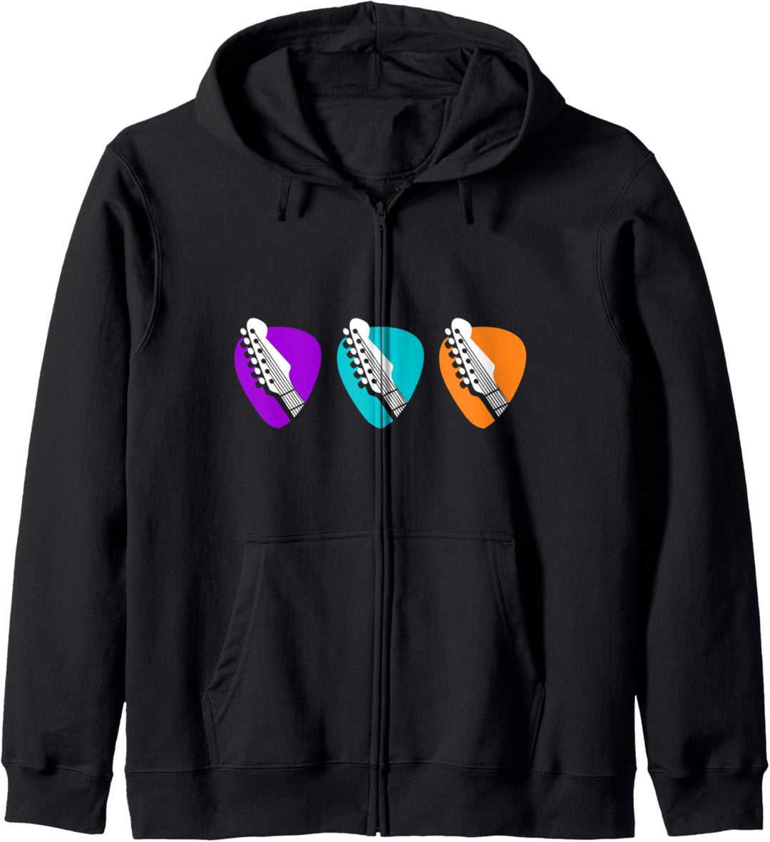 Lustige Gitarre Farbauswahl Vintage-Musik-Geschenk Kapuzenjacke
