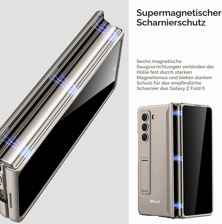 Miimall Kompatibel mit Samsung Galaxy Z Fold 6 Hülle mit Displayschutz Anti-Peeping+Magnetischer Sch