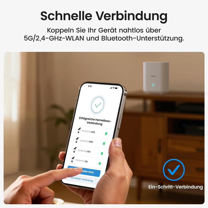 aosu 2K Überwachungskamera Aussen Akku Solar, 2-Cam-Kit mit aosuBase, Ohne Abonnement, 32GB Speicher
