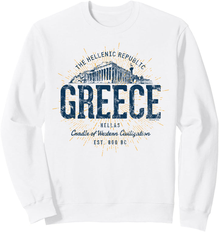 Greece Retro Stil Vintage Griechenland Sweatshirt