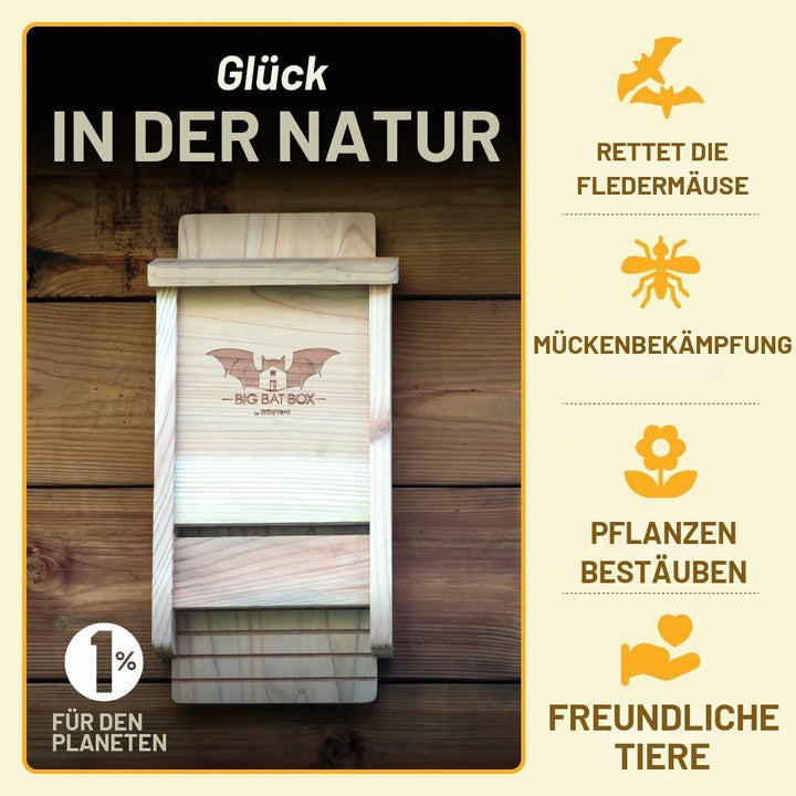 Wildyard Bat House for Outdoors - Der Komplette Fledermauskasten für den Aussenbereich - Säubere dei
