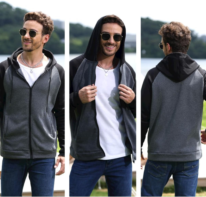 YawYews Sweatjacke Herren Zipper Hoodie Kapuzenjacke Herren Sweatjacke Mit Kapuze Sweatshirt Jacke R