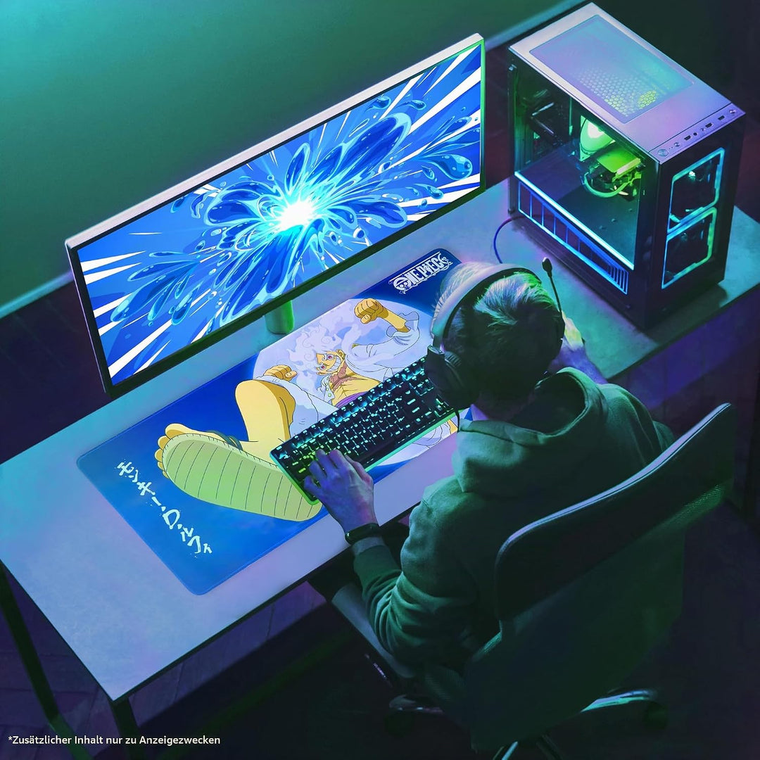 One Piece Mauspad XXL 80x35 cm, Schreibtischunterlage Gross, PC Mousepad Gaming rutschfest Schreibti