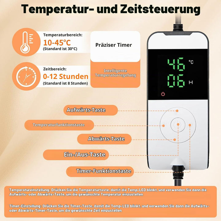 Brot Gärbox Sauerteig – Elektrischer Teigbox mit Temperatur- und Timersteuerung, Faltbare Brot Gärsc