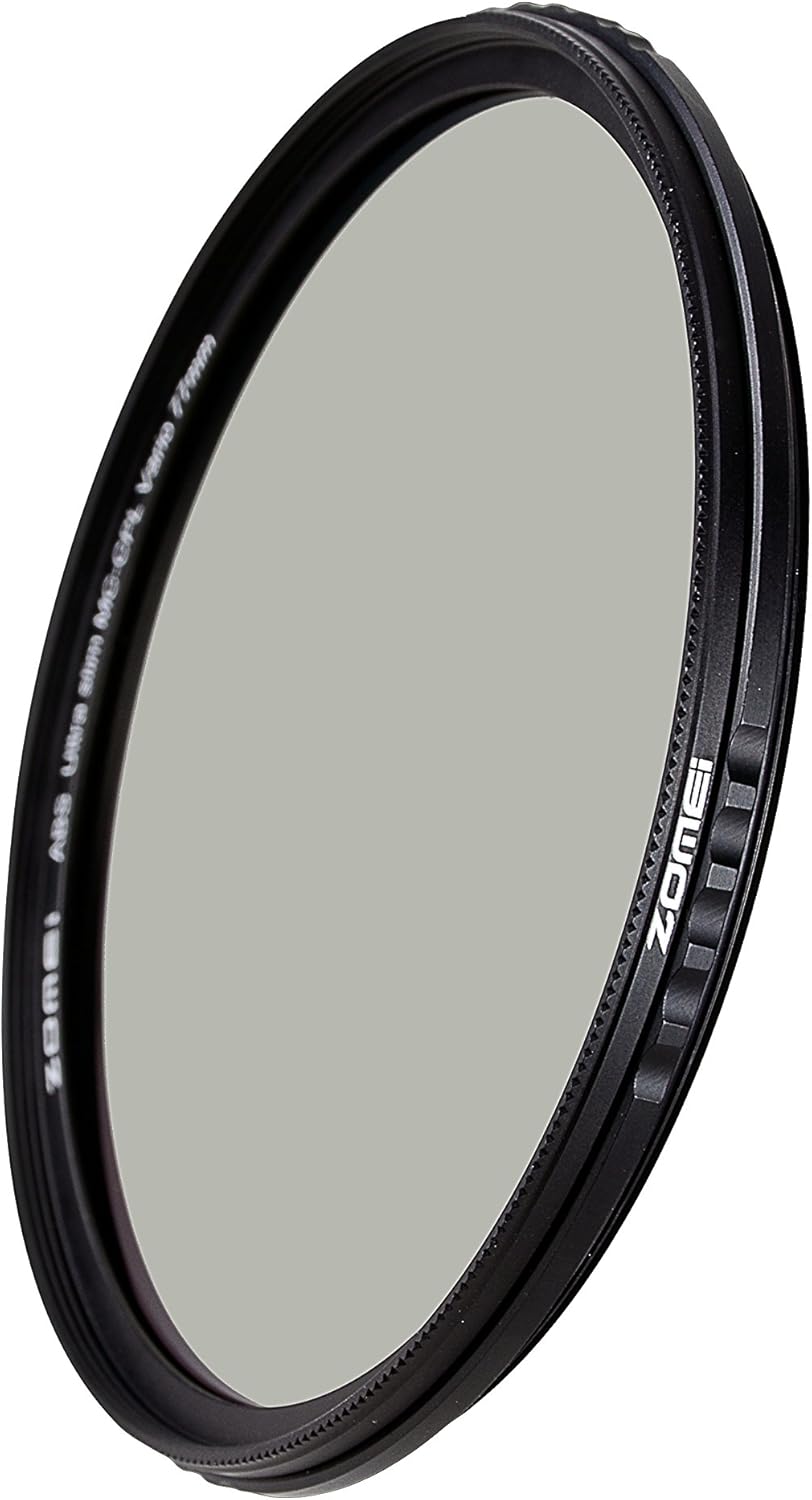 ZOMEI Variabler ND-Filter, ABS, schmal, verstellbar, Graufilter, ND2-400, kein X-Kreuz, auf Bild (77