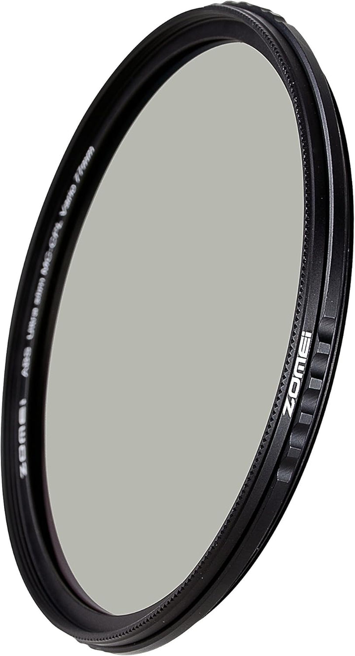 ZOMEI Variabler ND-Filter, ABS, schmal, verstellbar, Graufilter, ND2-400, kein X-Kreuz, auf Bild (77