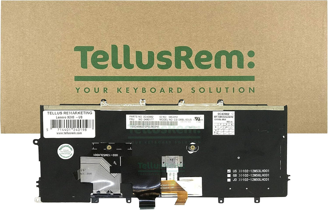 TellusRem ersatztastatur US Nicht Hintergrundbeleuchtung für Lenovo Thinkpad X230s X240 X240S X240I