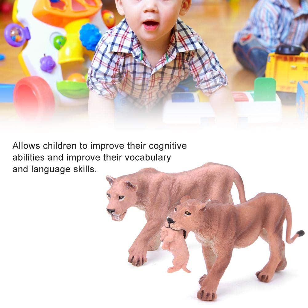 2 Pcs Löwinnen Modell Kunststoff Collection Dekoration Tier Modell Spielzeug frühes Pädagogisches Sp