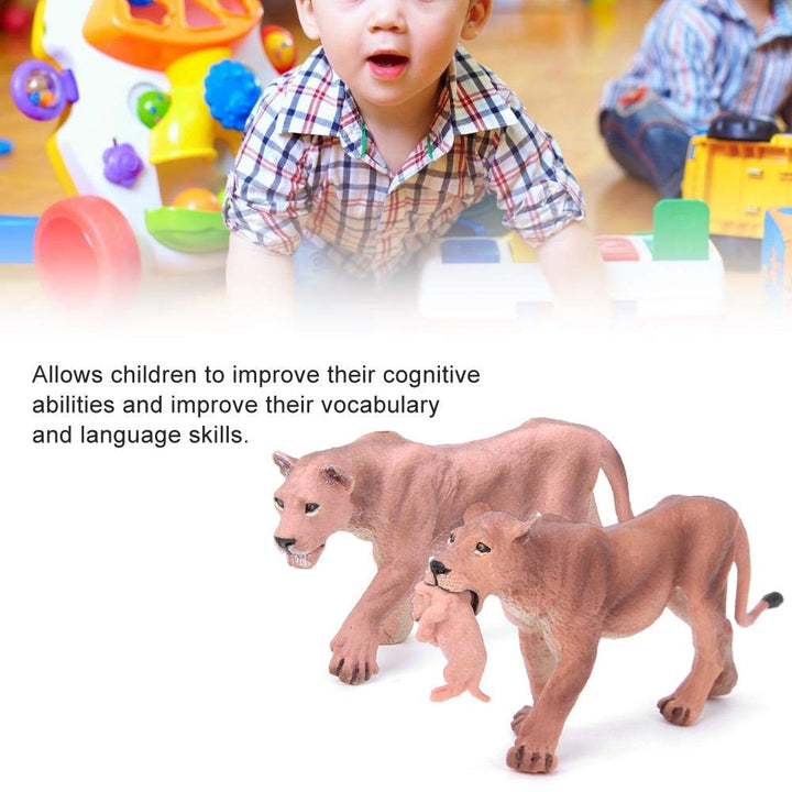 2 Pcs Löwinnen Modell Kunststoff Collection Dekoration Tier Modell Spielzeug frühes Pädagogisches Sp