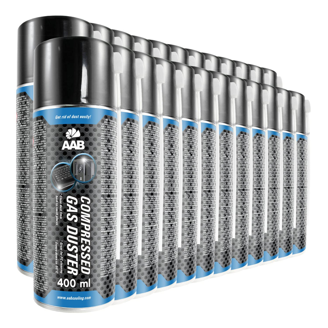 AABCOOLING AAB Druckluftspray 24 x 400ml, Druckgasreiniger, Druckluft Dose, Reinigung von Tastatur,