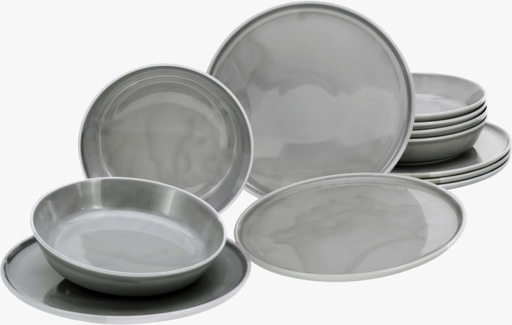 CreaTable, 16735, Serie Chef Collection GRAU, Geschirrset, Tafelservice 12 teilig Tafelservice 12-tl