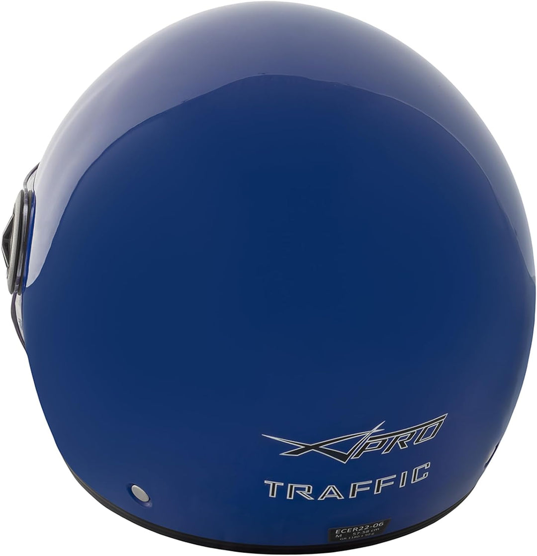 Motorradhelm Motorrad Roller Jet Helm Innensonnenblende 2 Viser SonicMoto 57-58 cm ( M) Blau, 57-58