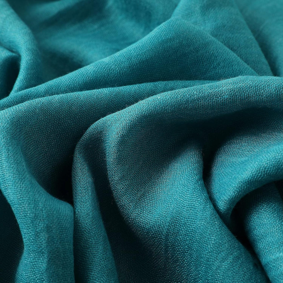Damen Schultertuch Grosse Winter Warme Schal Scarf Stola für Frauen Deckenschal mit Fransen Blau, Bl