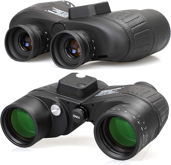 USCAMEL 10X50 Fernglas Kompakt, HD Militär Feldstecher mit Reichweitenanzeige, Multifunktions-Kompas