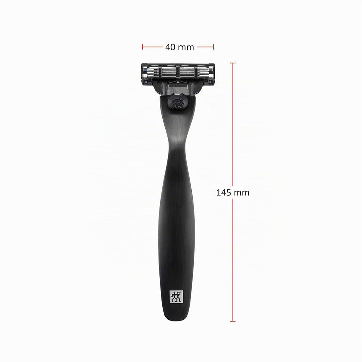 ZWILLING Herrenrasierer aus Hochwertigem Edelstahl für die Perfekte Nassrasur mit Mach3 Klinge, Prem