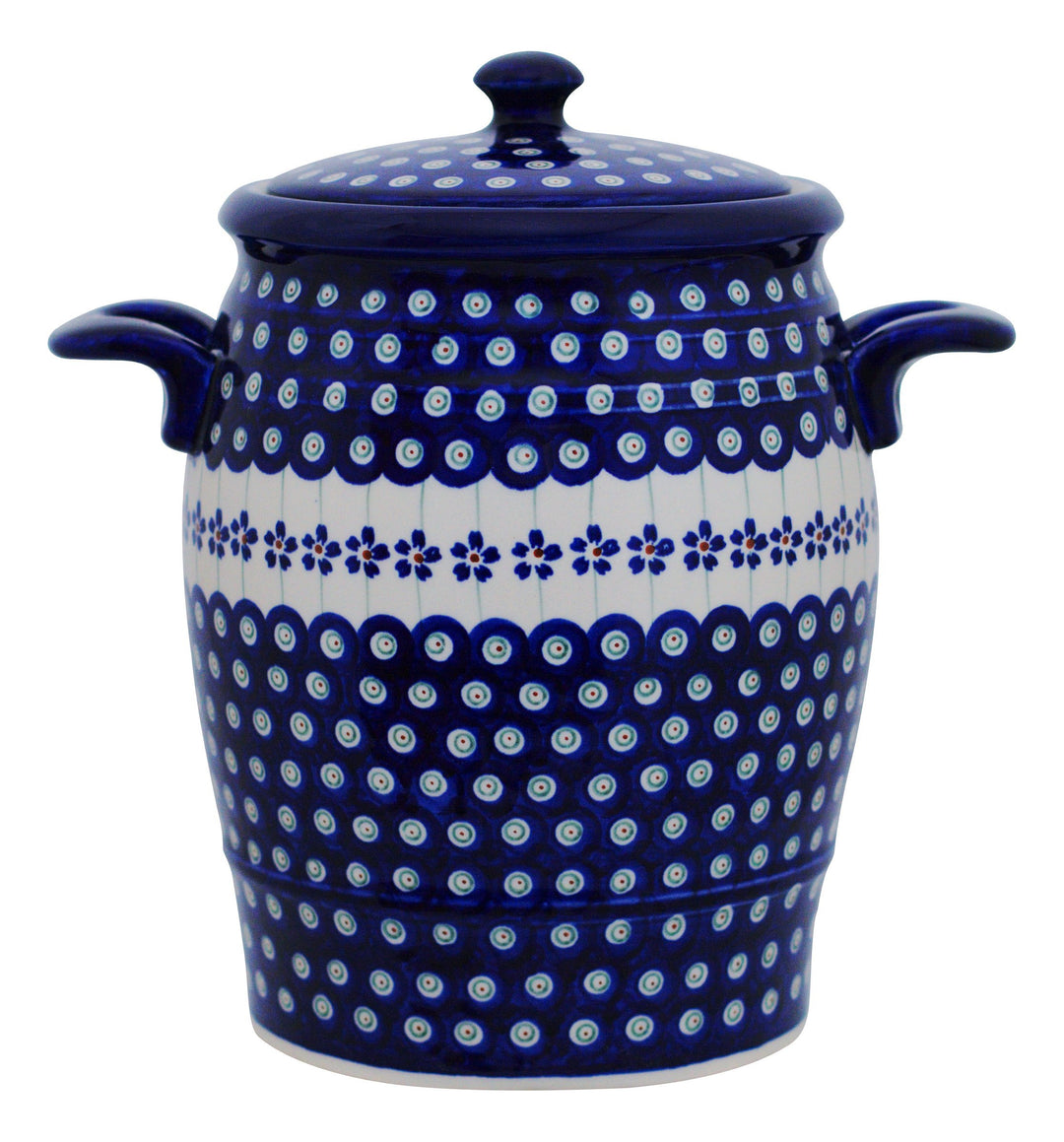 Bunzlauer Keramik Original Rumtopf 4,2 Liter Mehrzwecktopf Keramiktopf Einlegetopf (Dekor 166a), Dek
