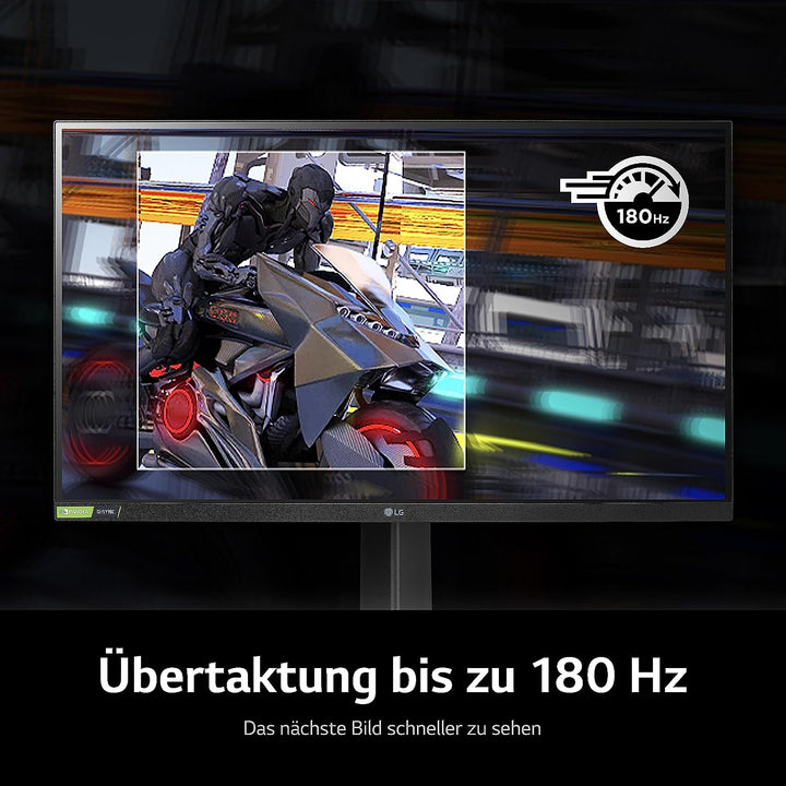 LG UltraGear Gaming Monitor 27GP850-B.AED 68,5 cm - 27 Zoll, IPS-Panel mit 1ms (GtG), 180 Hz, QHD, 2