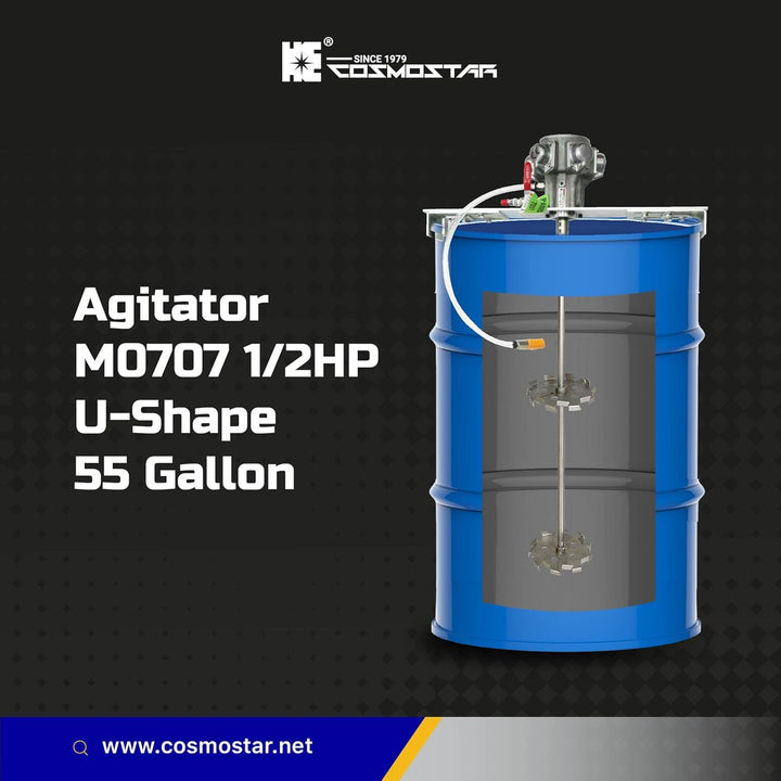 COSMOSTAR M0707 200/208 Liter Fass Einstellbarer U-förmiger pneumatischer Rührwerk