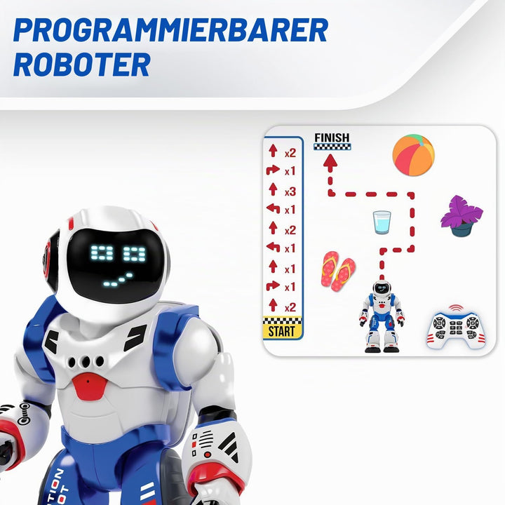 Xtrem Bots - Bruce | Roboter Kinder | Roboter Spielzeug Mit 20 Gesichtsausdrücken | Robot Programmie