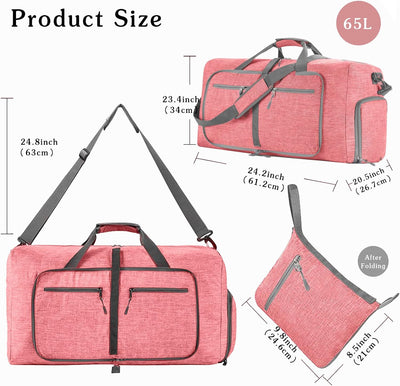 CORIOS Reisetaschen Duffle Bag für Herren/Damen 65L Faltbare Sporttasche Fitnesstasche Schwimmtasche