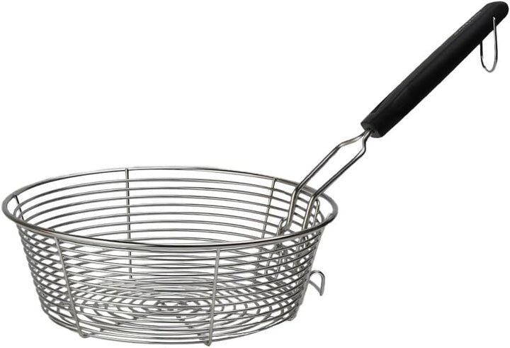 SANTOS Dutch Oven mit Deckel - inkl. Frittierkorb Ø 27,5 x9,5cm - 5,7 L/6 Qt Feuertopf - Gusseisen -