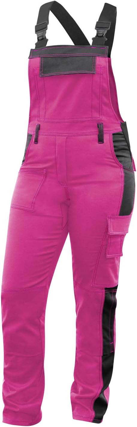 strongAnt Latzhose Damen Stretch Arbeitshose für Frauen mit Kniepolstertaschen Baumwolle Cargo Hose