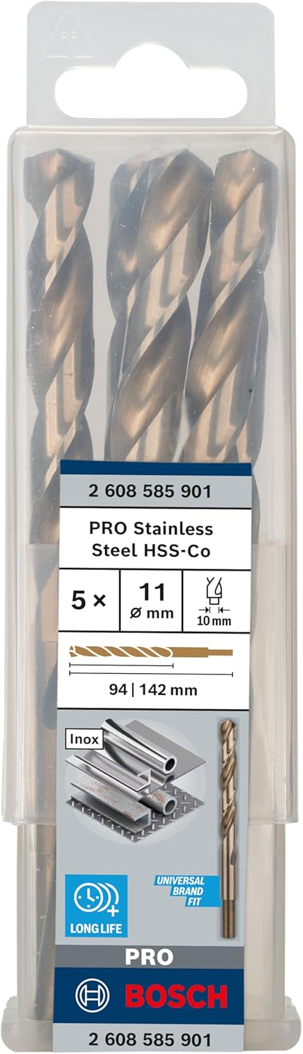 Bosch Professional Metallbohrer HSS-Cobalt (5 Stück, Ø 11 mm)
