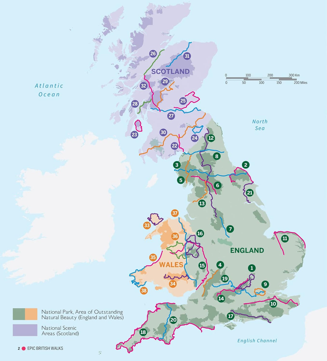 Epic British Walks, Taschenbuch