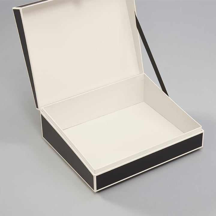 Semikolon 352575 Dokumentenbox – Aufbewahrungs-Box für Dokumente A4 – 31,5 x 26 x 10 cm – black schw
