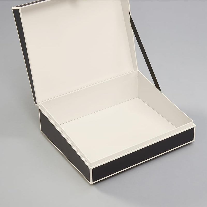Semikolon 352575 Dokumentenbox – Aufbewahrungs-Box für Dokumente A4 – 31,5 x 26 x 10 cm – black schw
