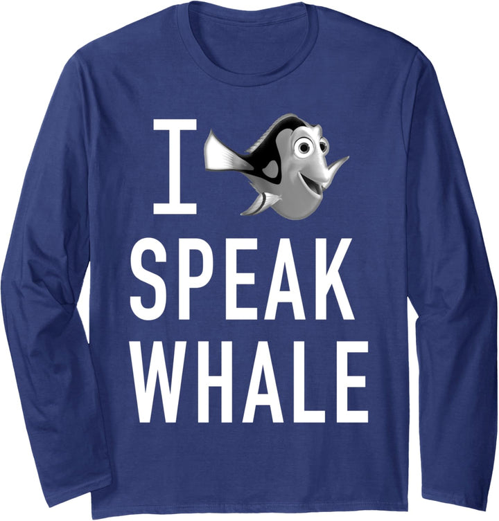 Disney Pixar Finding Dory Whale Talk Text Langarmshirt