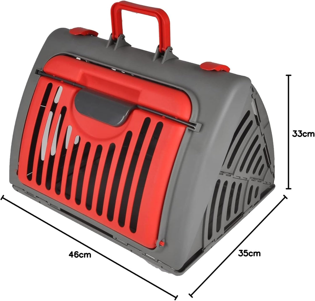 Transportbox, faltbar, Kunststoff, 46 x 35 x 33 cm, Anthrazit Rot