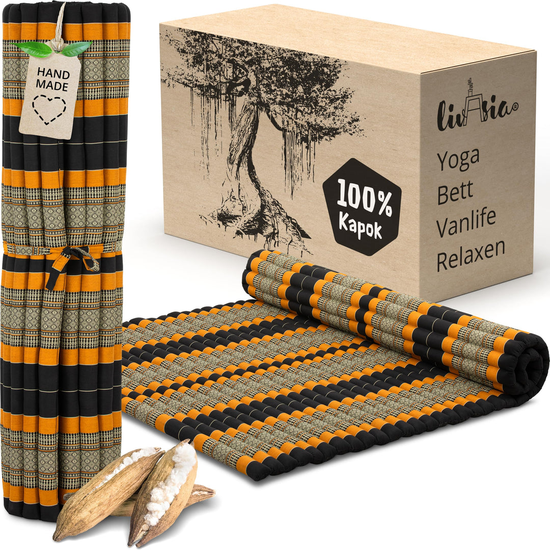 livasia Rollmatte XXL breit Doppelbett - 200x145x4,5cm - Gästebett Gästematratze 2 Personen mit Must