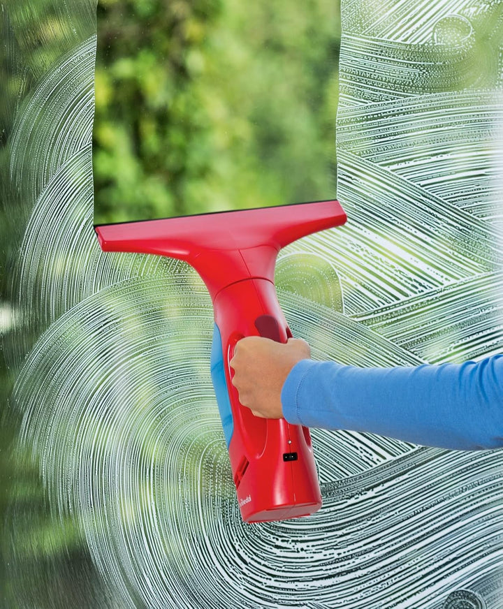 Vileda Windomatic Fenstersauger, mit flexiblem Kopf für streifenfreie Fenster, red
