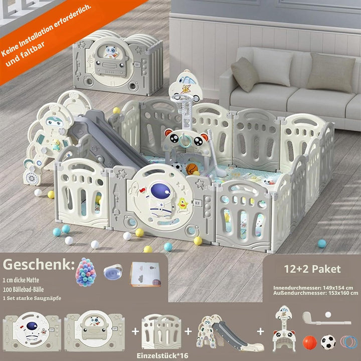 Magic ZC Laufstall Baby, Grosser Laufgitter Baby, Laufstall Faltbar für Drinnen Draussen, Kinderakti