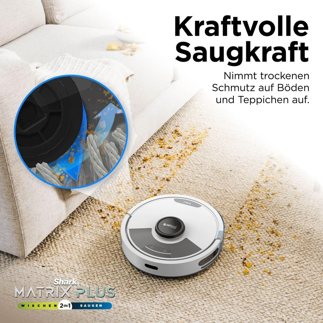 Shark Matrix Plus 2-in-1 Wisch- & Saugroboter mit LiDAR-Home Mapping, Matrix- & Kantenreinigung, für