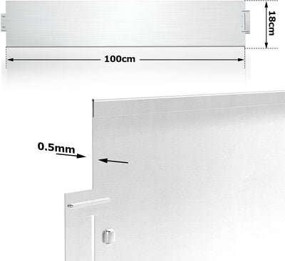 Vigevee Rasenkante verzinkt Metall, 5m 10m 15m 20m 25m 30m 35m 40m 45m 50m 100x15cm oder 100x18cm Be
