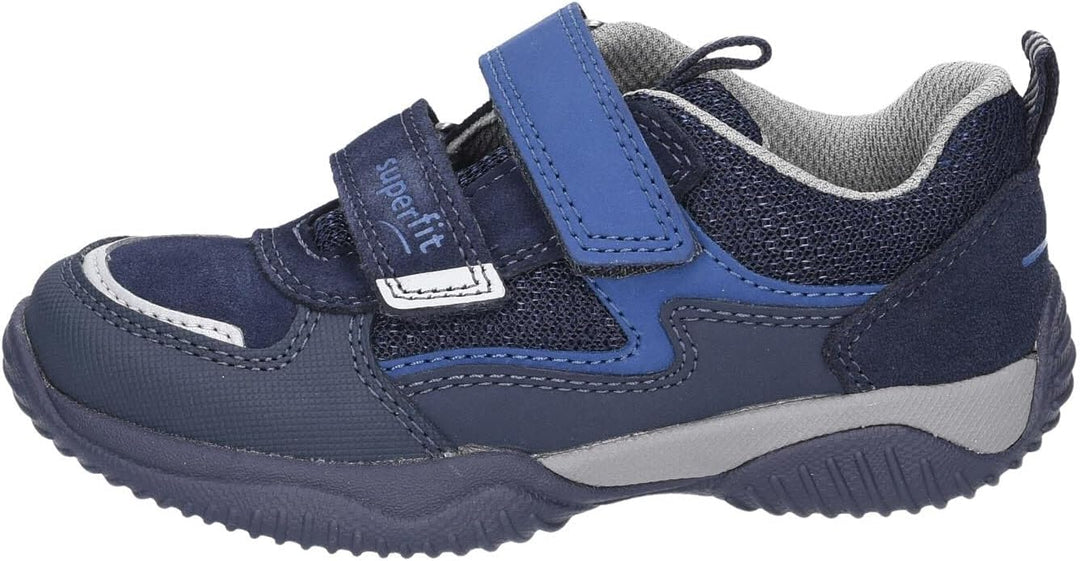 Superfit Mädchen Storm Sneaker 25 EU Blau Hellgrau 8010, 25 EU Blau Hellgrau 8010