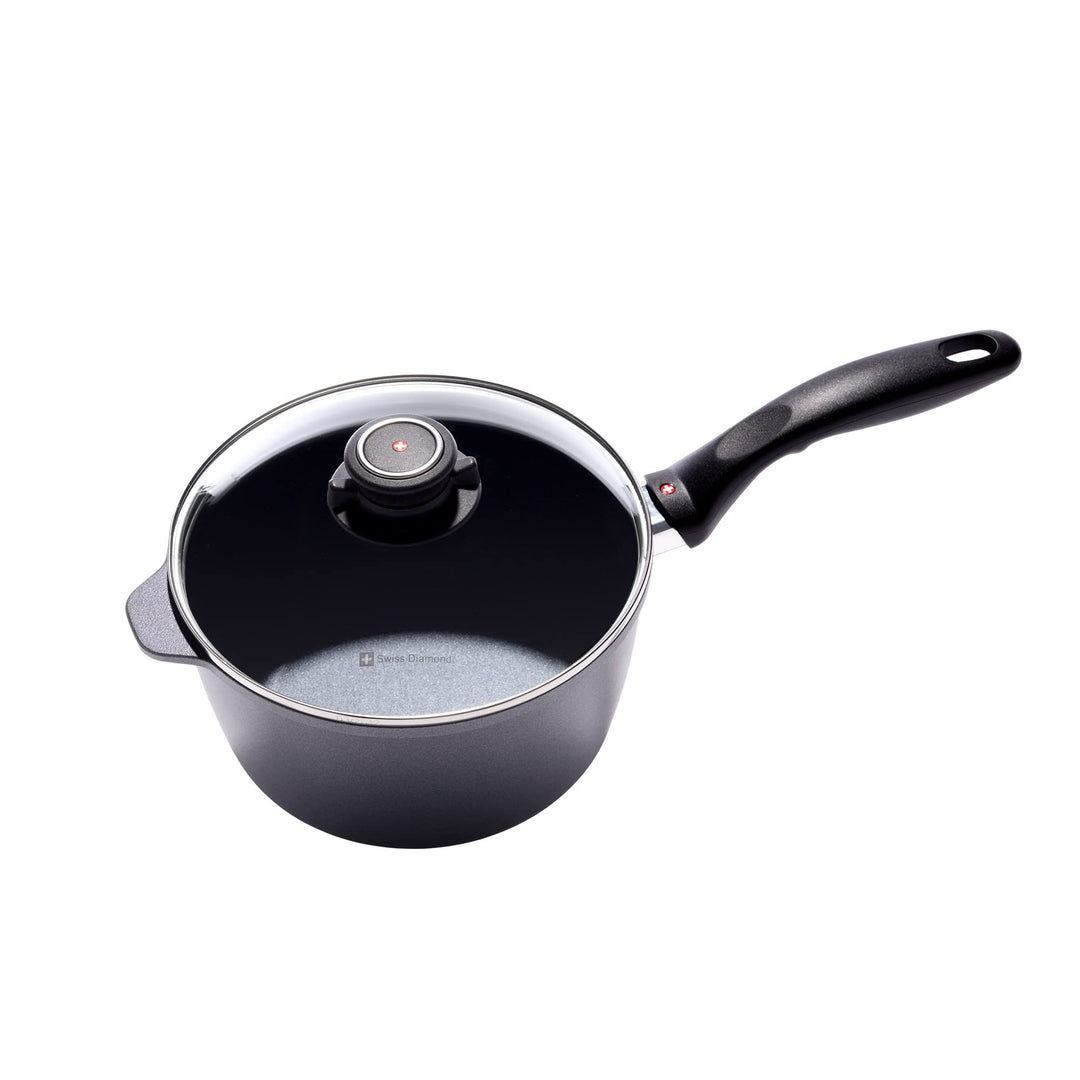 Swiss Diamond HD Classic Nonstick Induction Sauce Pan w/ Lid - 3.2 Qt. (8") 20 cm Grau, 20 cm Grau