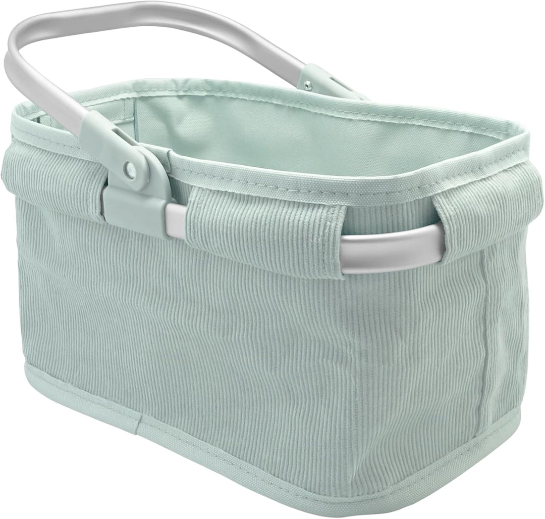 tanner DER KLEINE KAUFMANN TANNER Deco - Tragekorb aus Cord „Ocean Breeze“ (Abmessung 28 x 17 x 15,5